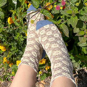 Textured Floral Socks