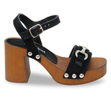 CHARLES DAVID Suede Platform Sandals