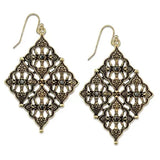 2028 Hematite Filigree Earrings