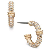 RALPH LAUREN Pavé Small C Hoop Earrings