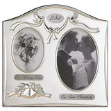 LAWRENCE FRAMES Satin Silver 25th Anniversary Double Picture Frame