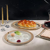 ANNIEGLASS Judaica Challah Platter, 24K Gold