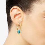 ALFANI Stone Ball Hoop Earrings