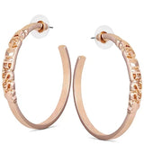 GUESS Logo Heart Hoop Earrings