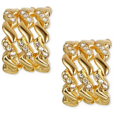 Charter Club Pave C-Hoop Earrings