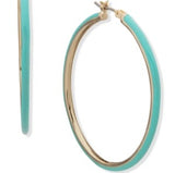 DKNY Medium Enamel Hoop Earrings