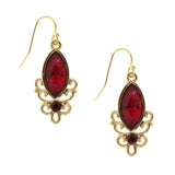 1928 Gold-Tone Drop Earrings