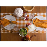 MACY'S Checkered Pumpkin Spice Table Runner