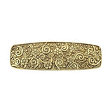 1928 Embossed Floral Pattern Hair Barrette