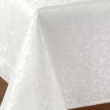 LENOX Opal Innocence Oblong 60" x 140" Platinum Tablecloth