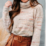 Marbled Turtleneck Sweater