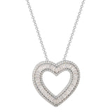 MACY'S CZ Heart Pendant Necklace