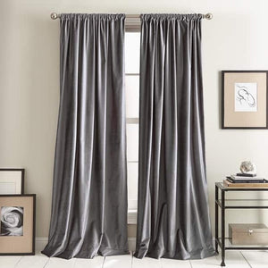 DKNY Knotted Velvet Curtain Panel Pair - 108"