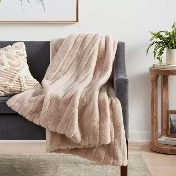 Faux Fur Throw Blanket