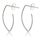 GIANI BERNINI Sterling Silver Marquise Hoop Earrings