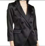 VERONICA BEARD Satin Empire Dickey Blazer