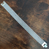 CHARTER CLUB Pavé Mesh Link Bracelet