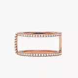 MICHAEL KORS Rose Gold Pave Crystal Nesting Ring