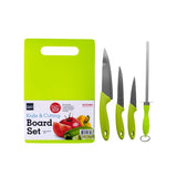 5 Pc Knife & Cutting Board Set