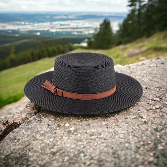 Leather Trimmed Hat