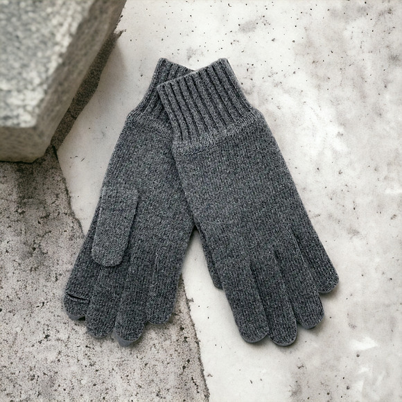 PORTOLANO Men's Cashmere Knit Gloves