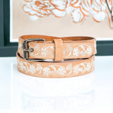 Leather Floral Belt