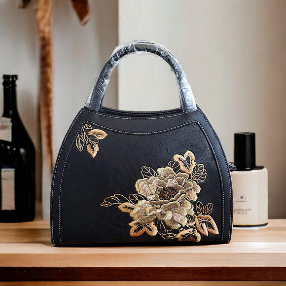 Embroidered Floral Bag