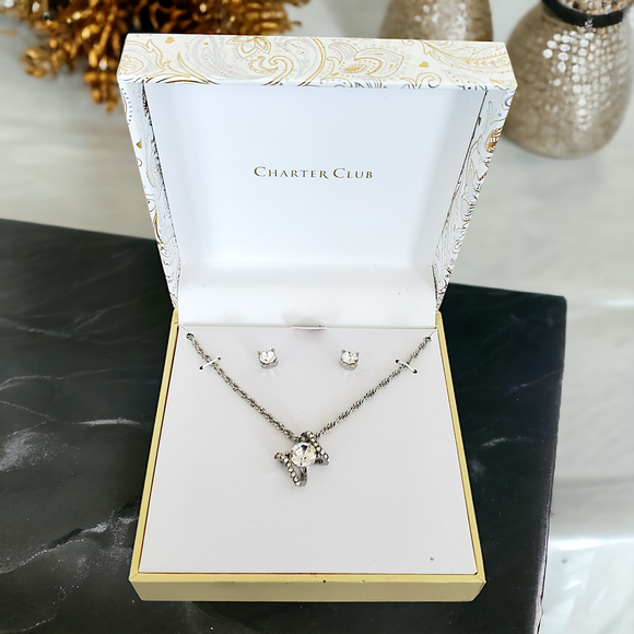 CHARTER CLUB Crystal Necklace & Earring Set