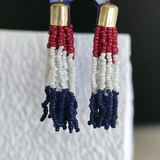 MACY'S HOLIDAY LANE Patriotic Beaded Earrings