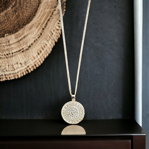 STERLING FOREVER Gold Plated Medallion Necklace