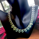 INC Ombre Rhinestone Leaf Necklace