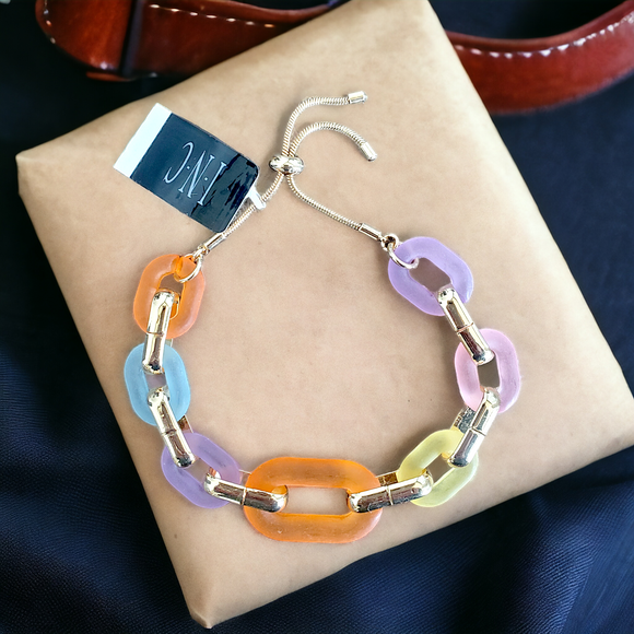 INC Colorful Link Bracelet
