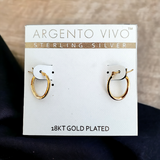 ARGENTO VIVO Gold Wave Hoop Earrings