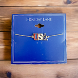 MACY'S HOLIDAY LANE USA Slider Bracelet