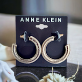 ANNE KLEIN Textured Hoop Earrings