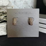 NORDSTROM Pave Crystal Hoop Earrings