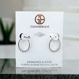 GIANI BERNINI Diamond Hoop Earrings