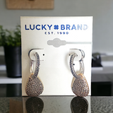 LUCKY BRAND Two-Tone Pave Earrings