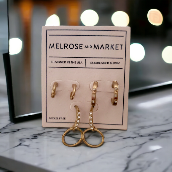 MELROSE & MARKET Rhinestone Earring Set