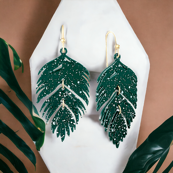 ALFANI Palm Leaf Drop Earrings