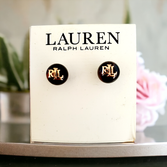 RALPH LAUREN Ball Logo Earrings