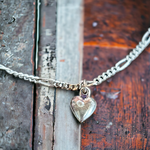 MACY'S Sterling Silver Heart Charm Bracelet