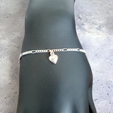 MACY'S Sterling Silver Heart Charm Bracelet