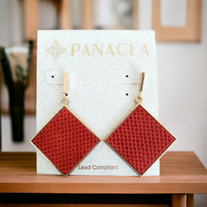 PANACEA Textured Pendant Earrings