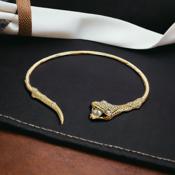 THALIA SODI Crystal Accent Snake Choker Necklace