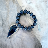 MUD PIE Lava Stone Arrowhead Bracelet