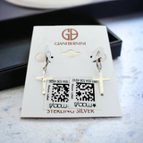 GIANI BERNINI Silver Cross Earrings
