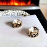 GUESS Pave Crystal Earring/Necklace Set