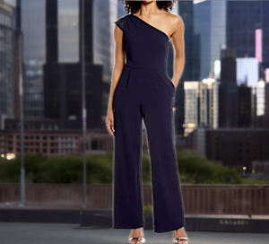 VINCE CAMUTO One Shoulder Sequin Jumpsuit