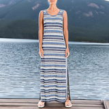 MAX STUDIO Striped Maxi Dress